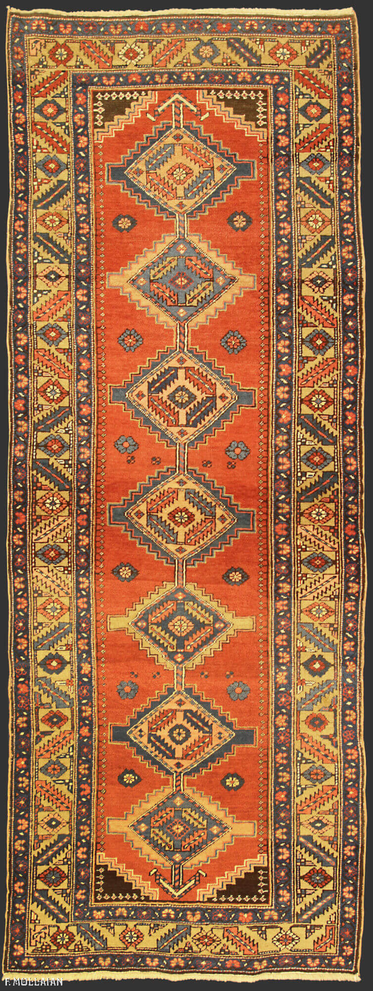 Antique Persian Heriz Runner n°:49640501